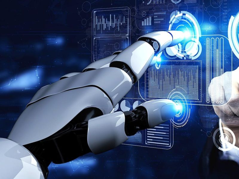 robot hand pointing
